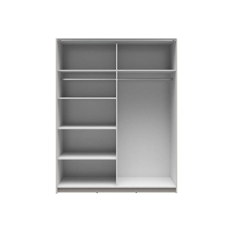 Manufactured Wood Wardrobe, 196cm H x 154cm W x 60cm D, Cashmere