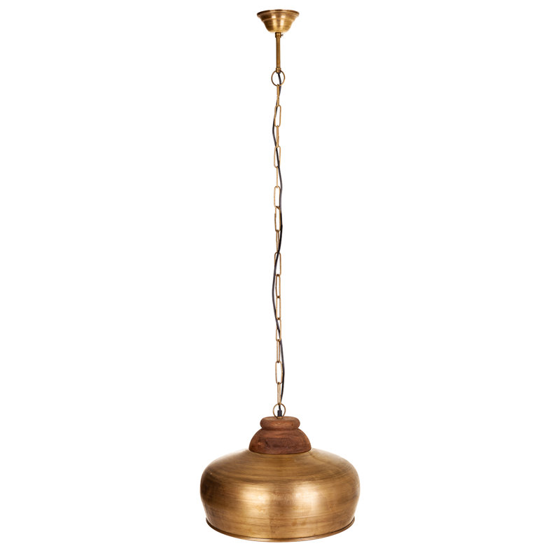 Nutrioso 1 - Light Gold Dome Pendant