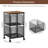 Mesh File Cart With 2 Drawers & Swivel Casters, Lockable Rolling File Organizer Cabinet For Office
