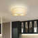 Deontee 13'' 3 - Light White Fabric Linen Flush Mount