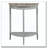 Grey Oak and Grey Half Moon Console Table with Bottom Shelf
