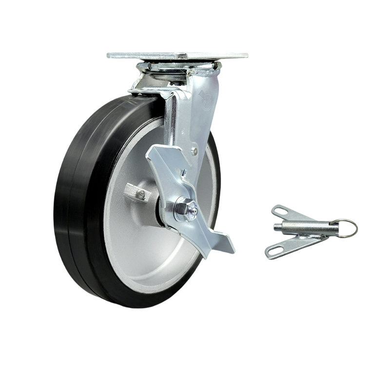Rubber on Aluminum Caster