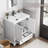  Sharee 30" Retro Bathroom Vanity With Sink Top, Bathroom Sink Faucet And Drain, Hand Painted, Assembly Required-50281831