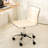 Beige Chromel Adjustable Air Lift Office Chair-1891098905