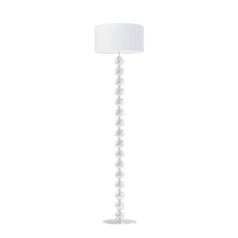 Moody 158cm Traditional Floor Lamp, White, White