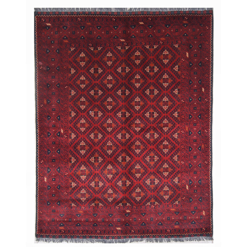 High-Quality Hand-Knotted Red Area Rug