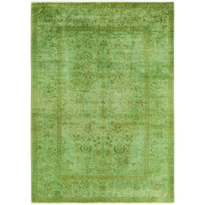 Overdyed One-of-a-Kind 4' 9" X 6' 7" Hand Knotted Area Rug