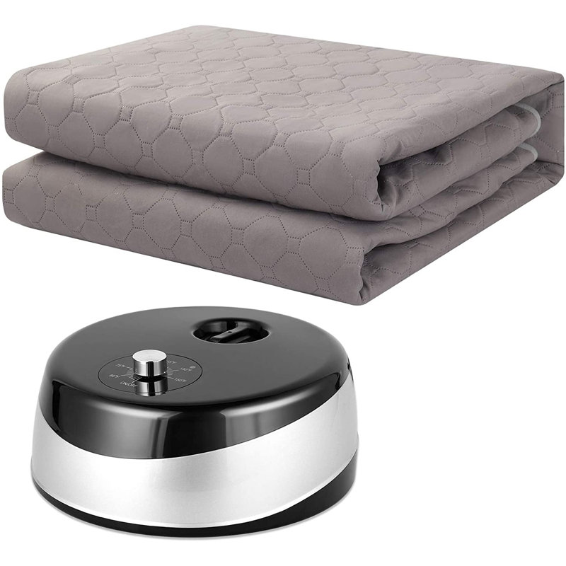 Protège-matelas chauffant en polyester Warmer King, Argent, Lit simple