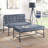 Industrial Grey Bedroom Bench With Upholstery D20 Foam Cushion In Design For