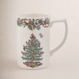Christmas Wreath 12 Oz. Mugs, Set of 4