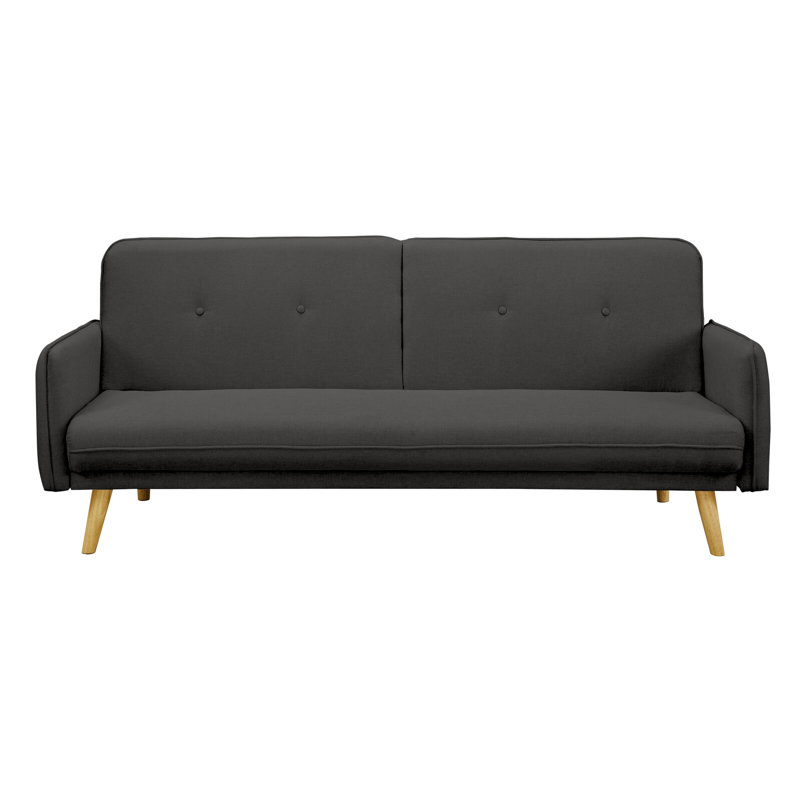 Zosia 3-Seater Sofa Textured Fabric Fine, Dark Grey