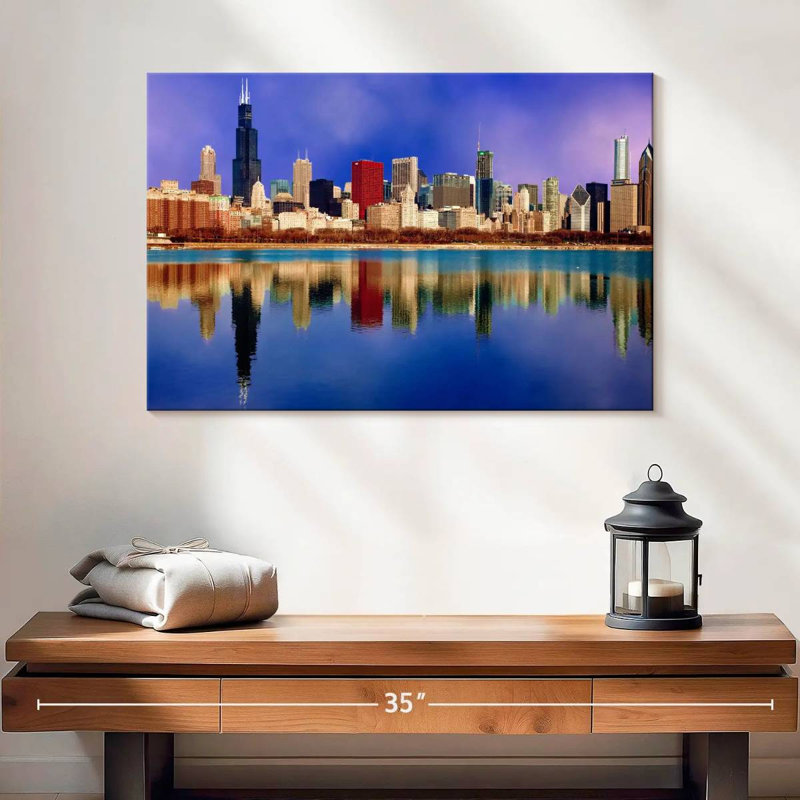 Ravi Chicago City Reflection, H 16 po x l 24 po