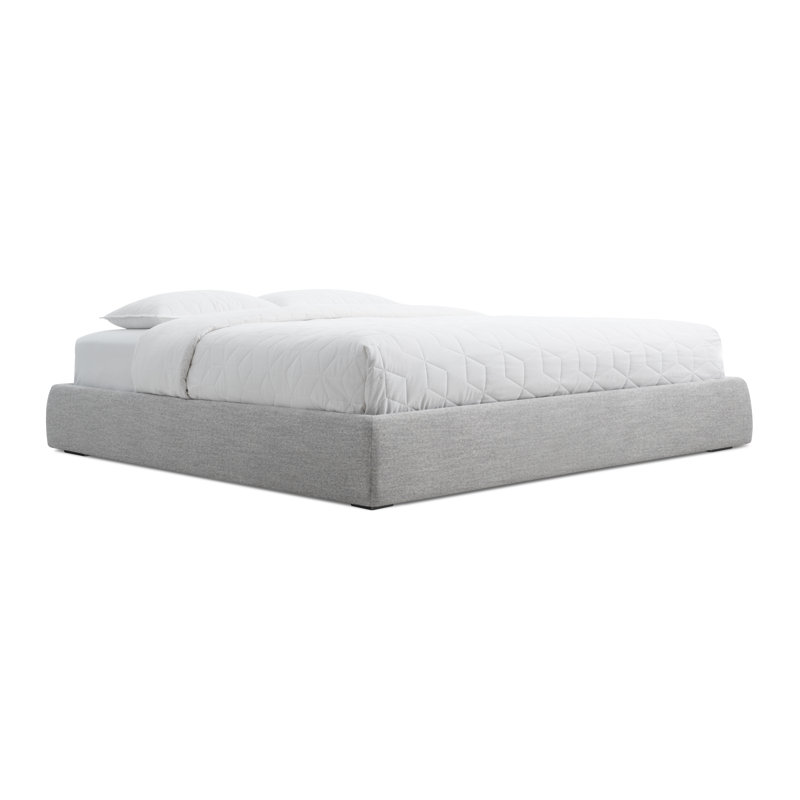 Lid Upholstered Storage Bed, Full, Thurmond Light Gray, Lift Up Storage
