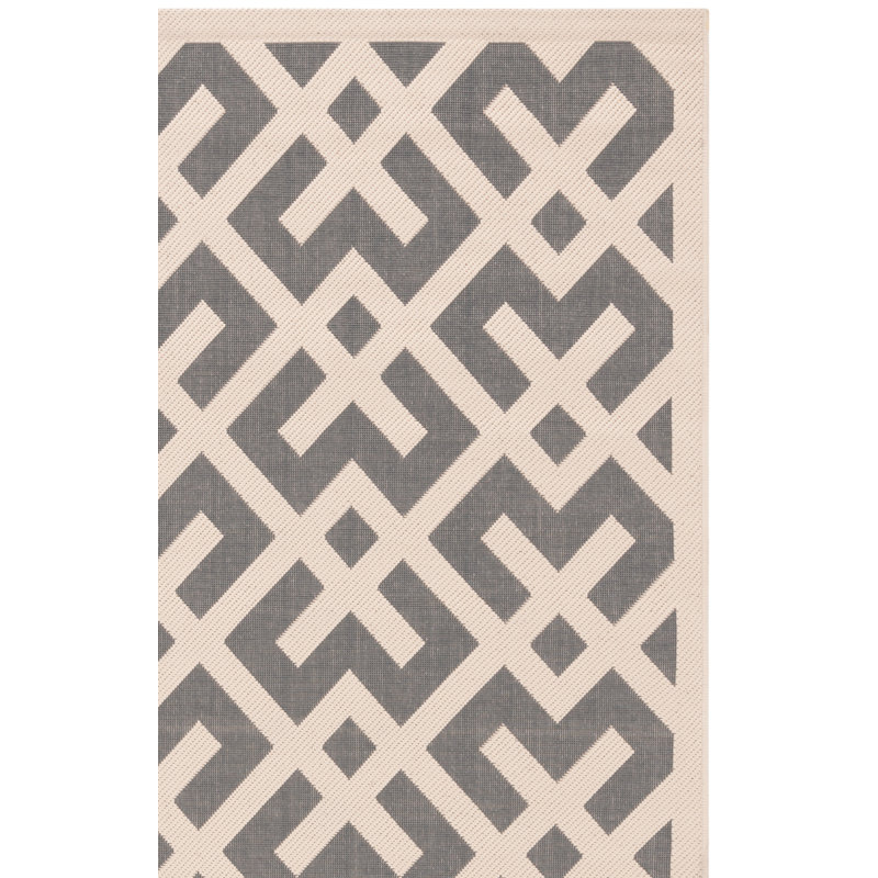 Arneshia Handwoven Flatweave Gray/Bone Indoor/Outdoor Area Rug, Square 4'