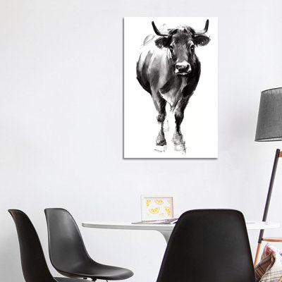 Charcoal Cattle II by Jennifer Paxton Parker - Wrapped Canvas Print