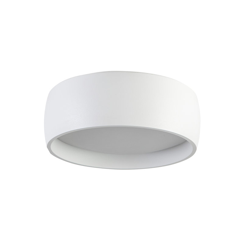 Savile 1 - Light LED Flush Mount, White, 2"H x 6"W x 6"D