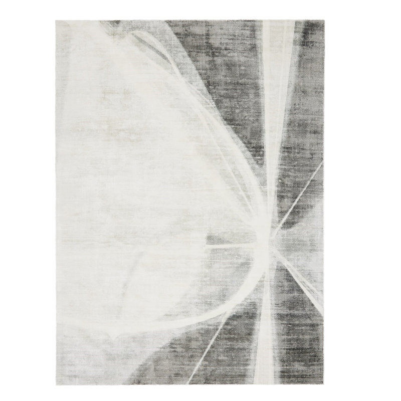 Hand Loomed Abstract Area Rug, Rectangle 5' x 8'