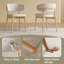 Chaise de salle à manger de style Mid-Century moderne avec pieds en bois (ensemble de 2)