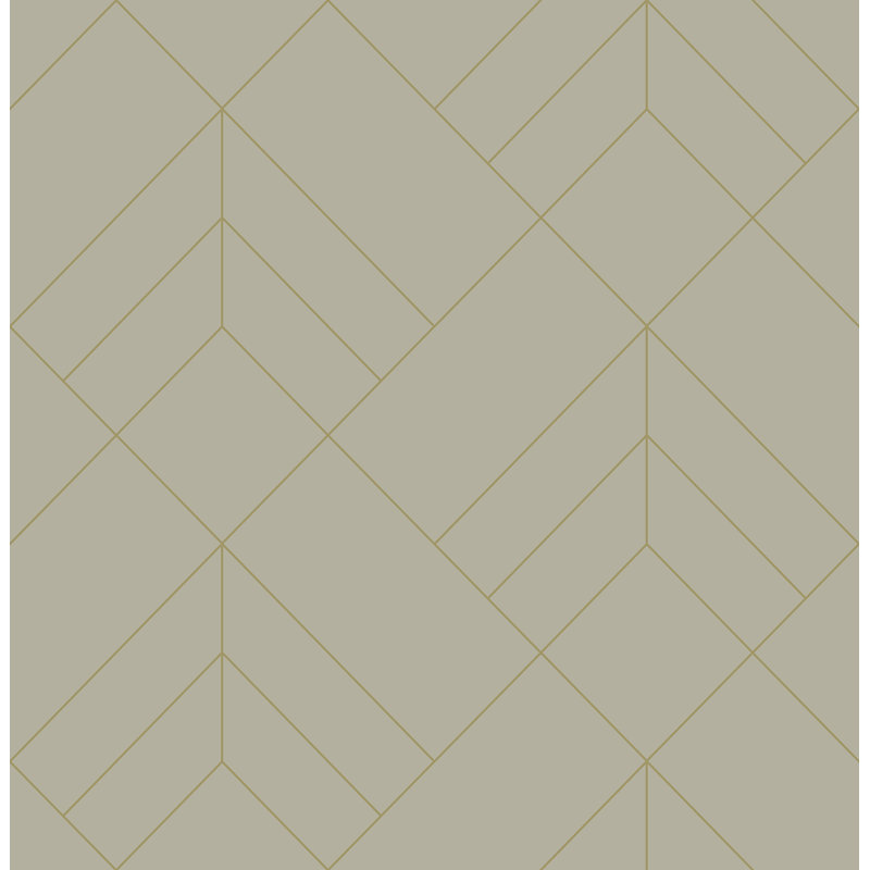 Hannah Geometric Wallpaper Roll, Light Gray