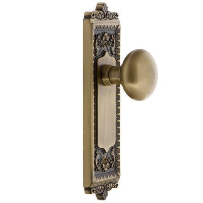 Grandeur Windsor Plate Double Dummy with Fifth Avenue Door Knob