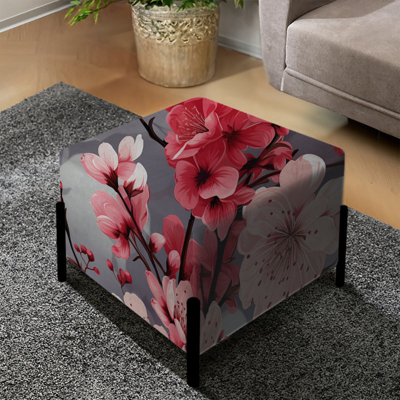 Cherry Blossom Delight - Repose-pieds carré oriental