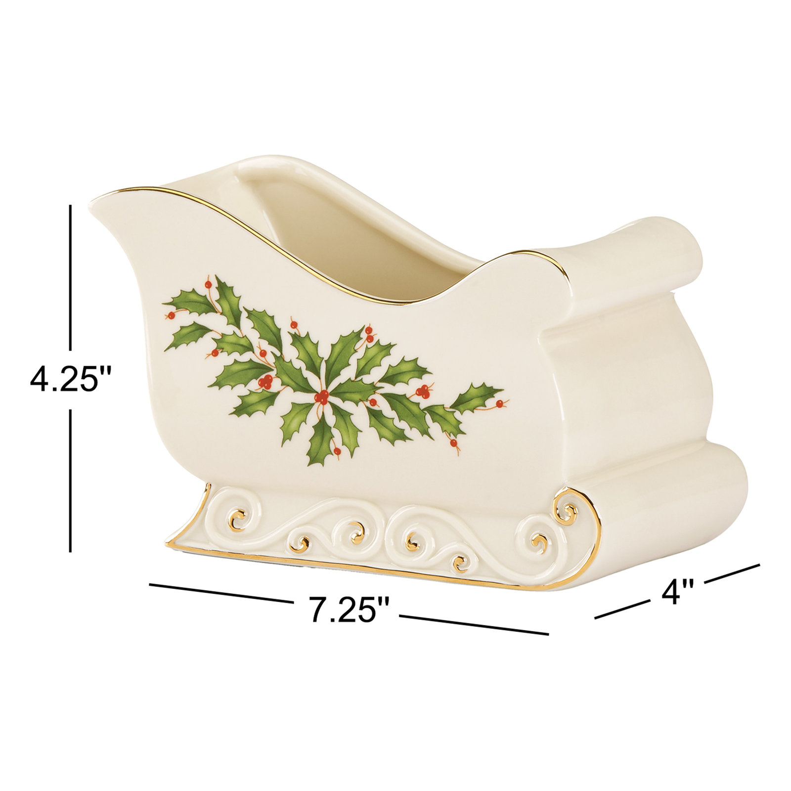 Holiday Sleigh Porcelain Nut Bowl