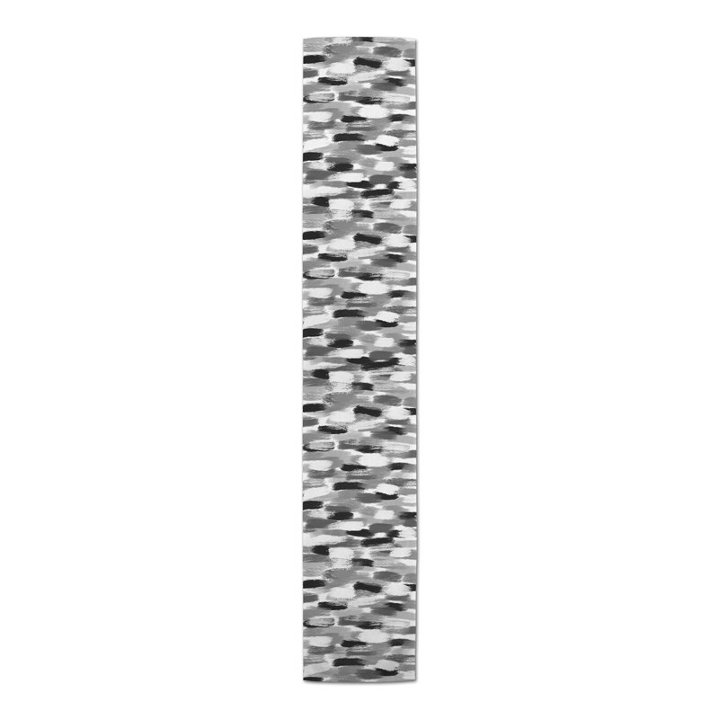 Colier Rectangle Polyester Table Runner, 72" x 16", Black