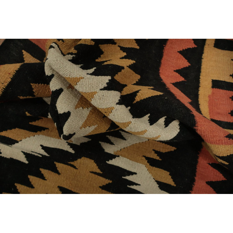Tapis de couloir élégant en laine Kilim 3 x 10 po