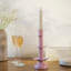 Porte-bougie effilé rose à la main-206862997