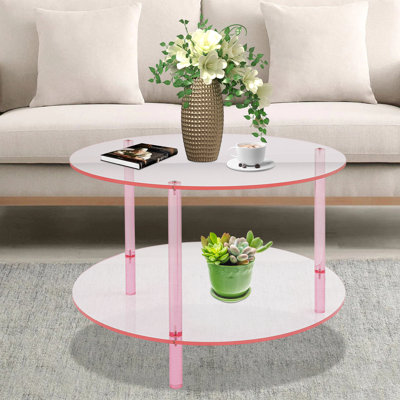 2-Tier Modern Acrylic Coffee Table by Wrought Studio