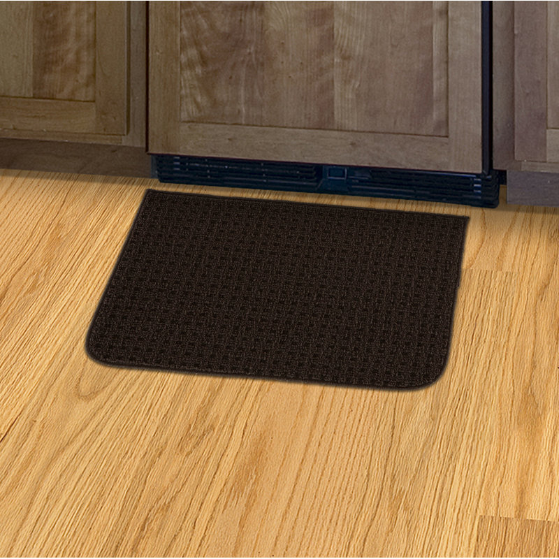 Benji Non-Skid Kitchen Mat, Black, Rectangle 1'6" x 2'6"