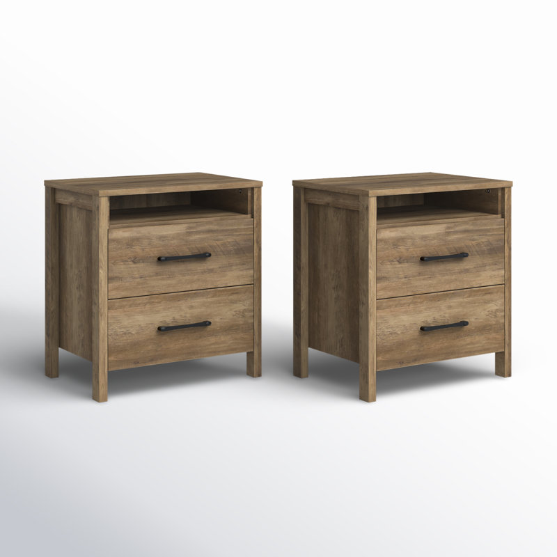 Allysyn 22.7" 2 Drawer Nightstand