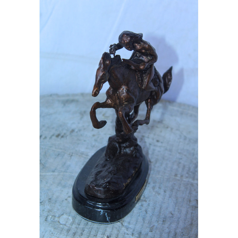 Collection Nifao Cheyenne par Remington, réplique de statue en bronze, décor occidental emblématique 9 po x 3 po x H 9 po