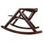 Chaise berçante de patio en bois de pin brun, conception lombaire ergonomique, finition lisse pour une belle chaise berçante, soutien du bas du dos, assemblage rapide et facile