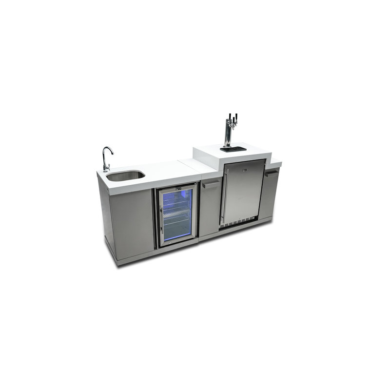 Distributeur central de bar à bière en acier inoxydable de 3 bar à bière Mont-Alpi de la série Bar Alp Ma-bevkeg