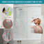 Porte de douche coulissante double 49 po x 54 po x H 76 po en nickel brossé avec verre trempé transparent de 5/16 po (8 mm), cadre en aluminium-128674704