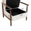 Chaise d'appoint Mid-Century moderne avec cadre en bois, fauteuil de lecture confortable-2056833515