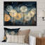 Blanc sarcelle pissenlit symphonie II - art mural pissenlit pour le salon-876299764-876299765