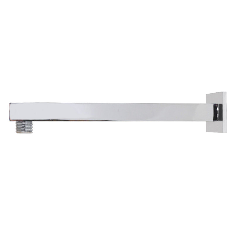 Kingston Brass Claremont 10-Inch Shower Arm with Square Flange, Polished Chrome