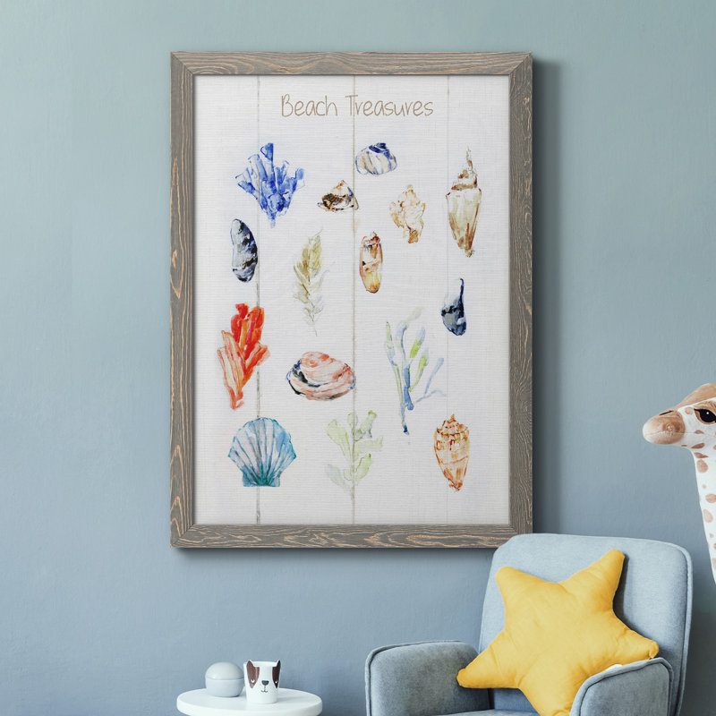 Beach Treasures - reproduction de photo sur toile, Encadré gris, H 37,5 po x l 27,5 po x P 1,5 po