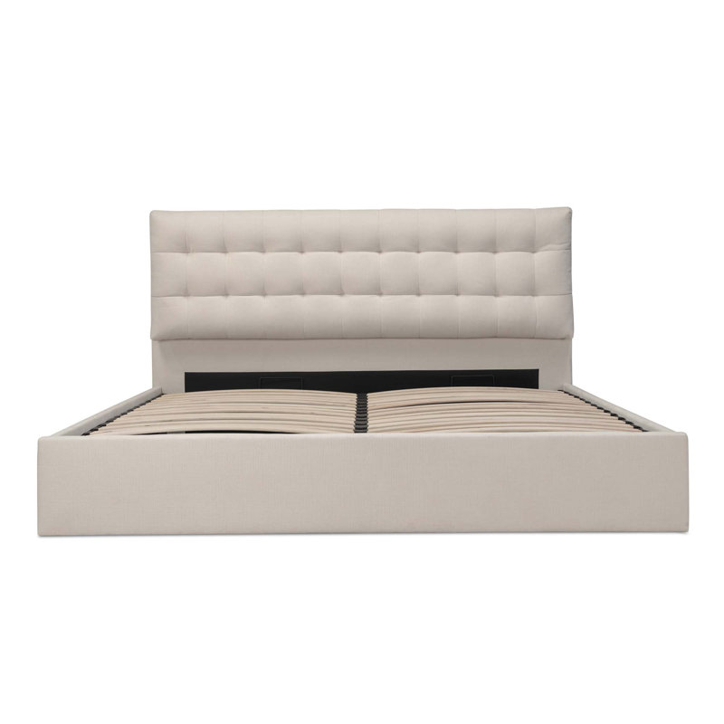 Sebastion Storage Bed, Queen, Cream