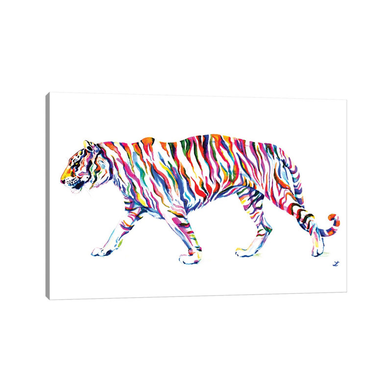 Walking Tiger - Wrapped Canvas Print, 66.04 cm H x 45.72 cm W x 3.175 cm D