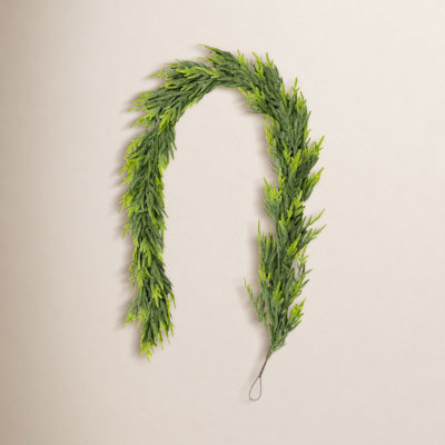 2-Piece 9Ft Christmas Greenery PE Dripping Garland