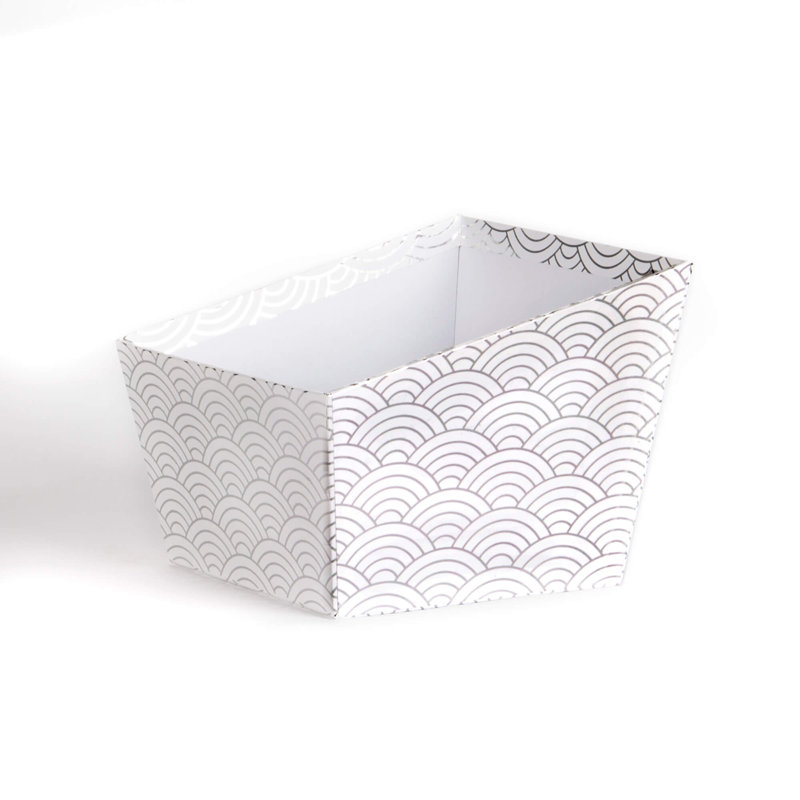 PETIT PLATEAU SQ ARGENT / VAGUE BLANCHE