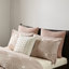 Housse de couette en coton très grand / très grand - motif géométrique, rosé, revers uni, géométrique sans produits chimiques, fermeture à boutons, insert, lavable-118640608-118640612