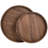 Arooj Round Solid Walnut Serving Tray-1864183481