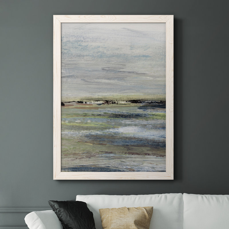 Wetlands I - Peinture sur toile encadrée, Cadre blanc, H 37,5 po x l 27,5 po x P 1,5 po