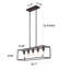 Luminaire suspendu carré / rectangulaire à 5 lumières pour îlot de cuisine-1756943847-1756943846