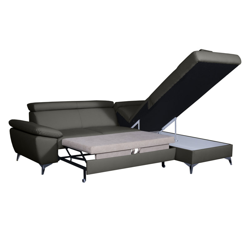 Ashianna 4 Seater Sofa Bed, Right Hand Facing, Dark Grey