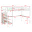 Lit mezzanine avec bureau en L et port USB, garde-robe, tablette et DEL-1798549186